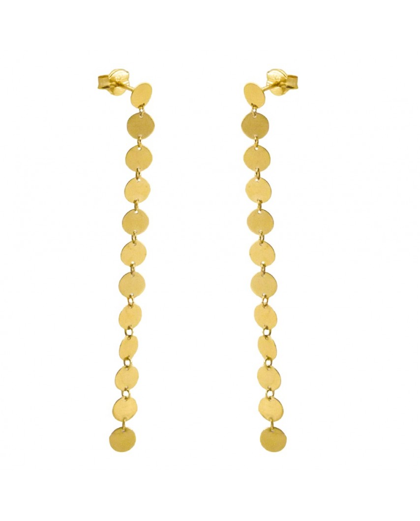 PENDIENTES LARGOS CIRCULOS .50MM.PRESION.