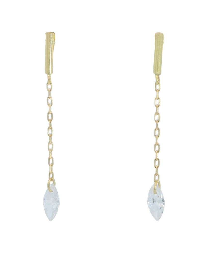 PENDIENTES LARGOS PIEDRA LANZADERA 30MM PRESION