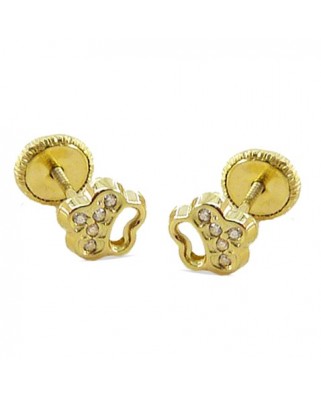 PENDIENTES MARGARITA PIEDRAS 5.5MM TORNILLO.