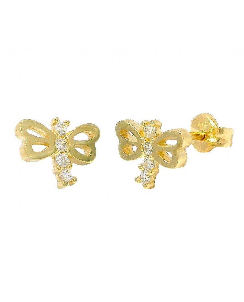 PENDIENTES MARIPOSA CIRCONITAS PRESION