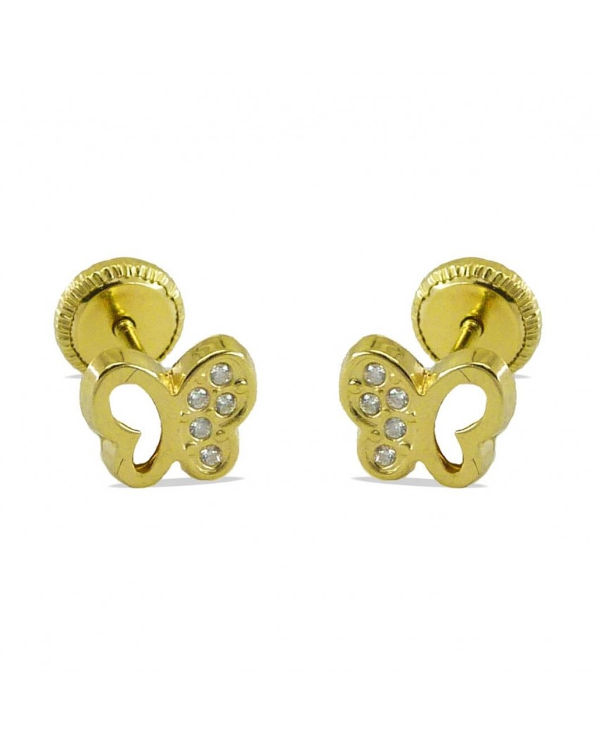 PENDIENTES MARIPOSA CIRCONITAS.5x7MM.