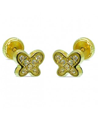 PENDIENTES MARIPOSA MICROENGASTE,6MM