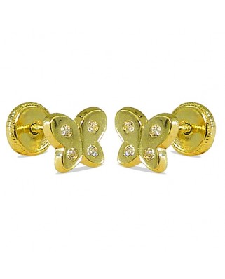 PENDIENTES MARIPOSA PIEDRAS 6x5MM