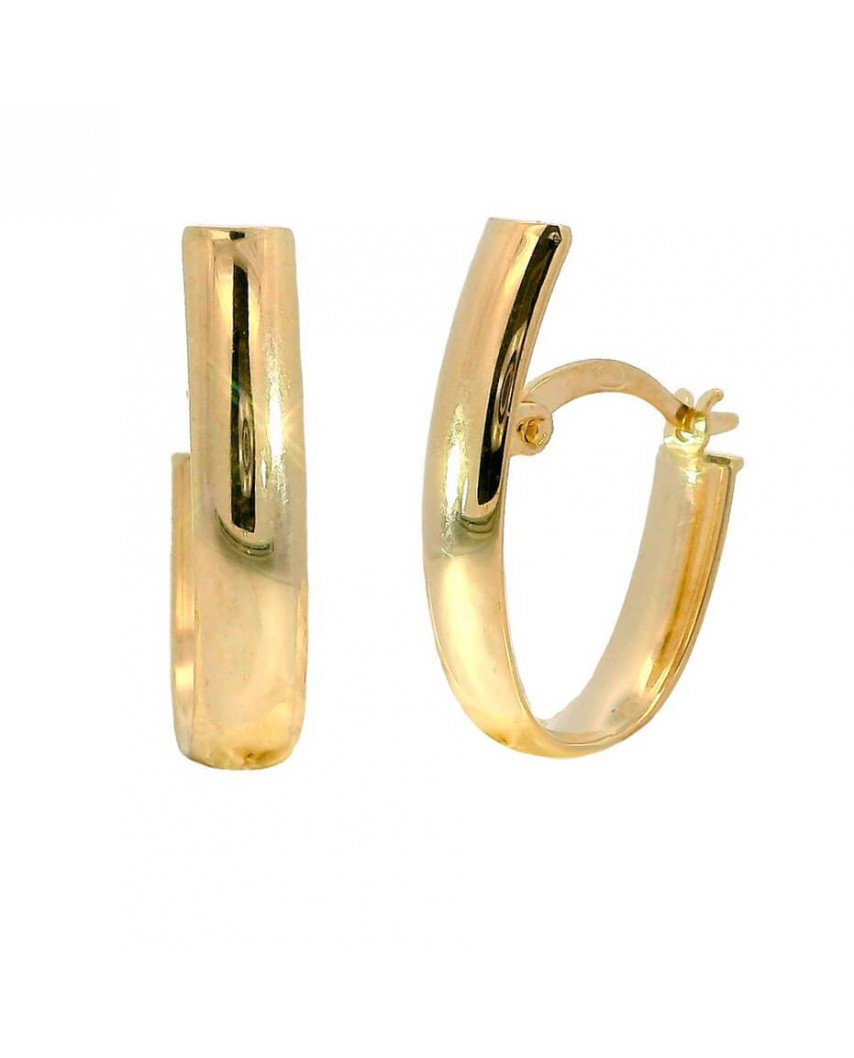 PENDIENTES MEDIO ARO CATALAN BAJO LISO 20X4 MM