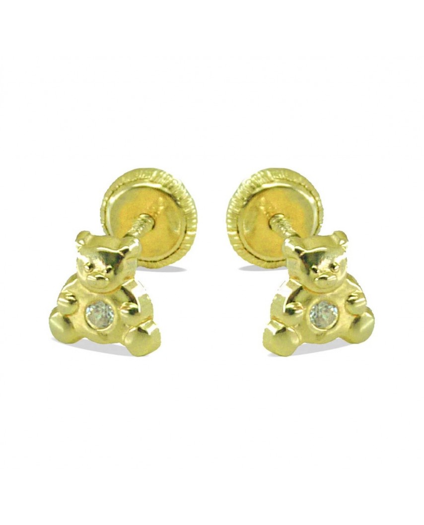 PENDIENTES OSITOS CON CIRCONITA.6MM.