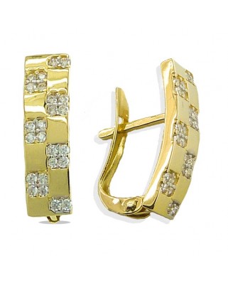 PENDIENTES PIEDRAS FORMA BICOLOR