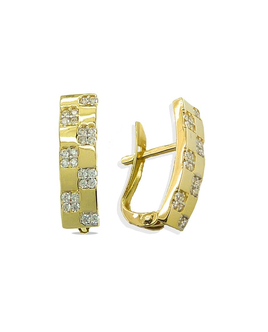 PENDIENTES PIEDRAS FORMA BICOLOR