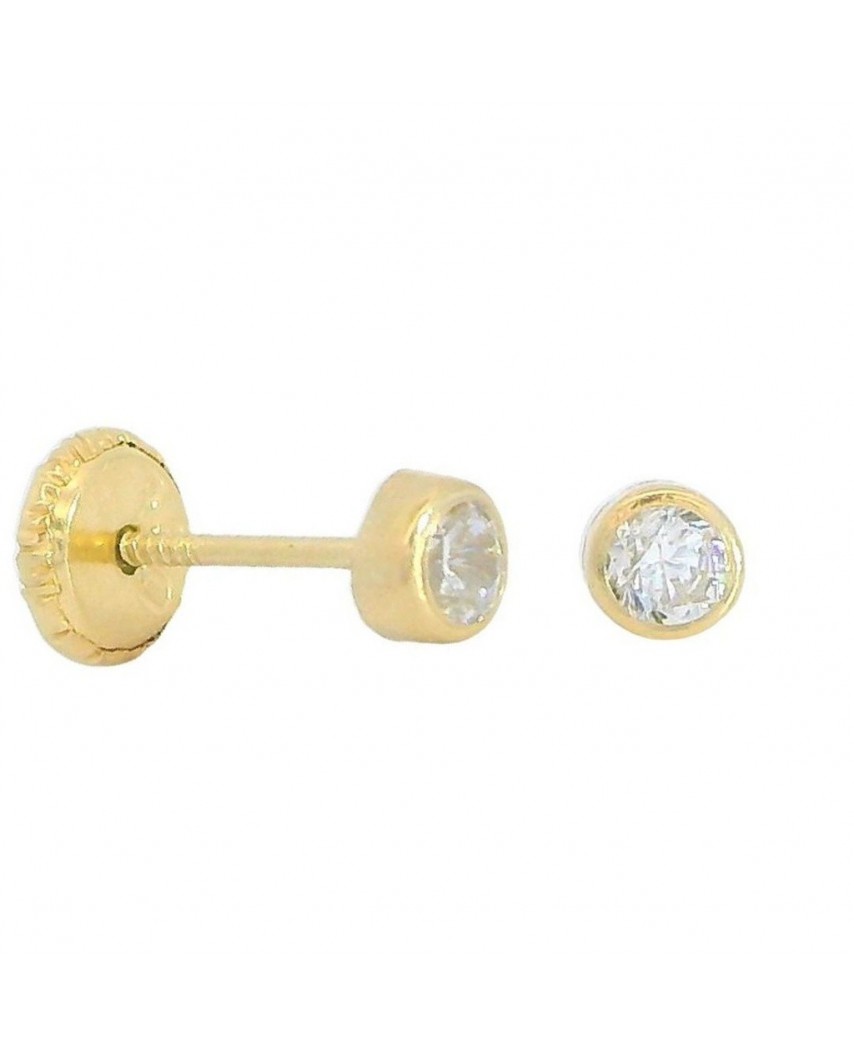 PENDIENTES REDONDOS 4MM TORNILLO