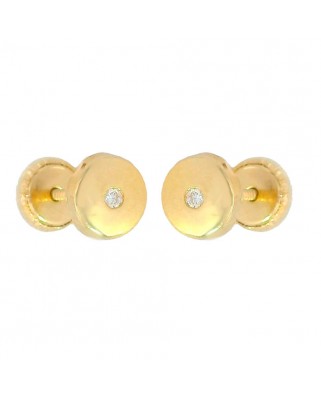 PENDIENTES REDONDOS BRILLANTES DE 1'3MM.