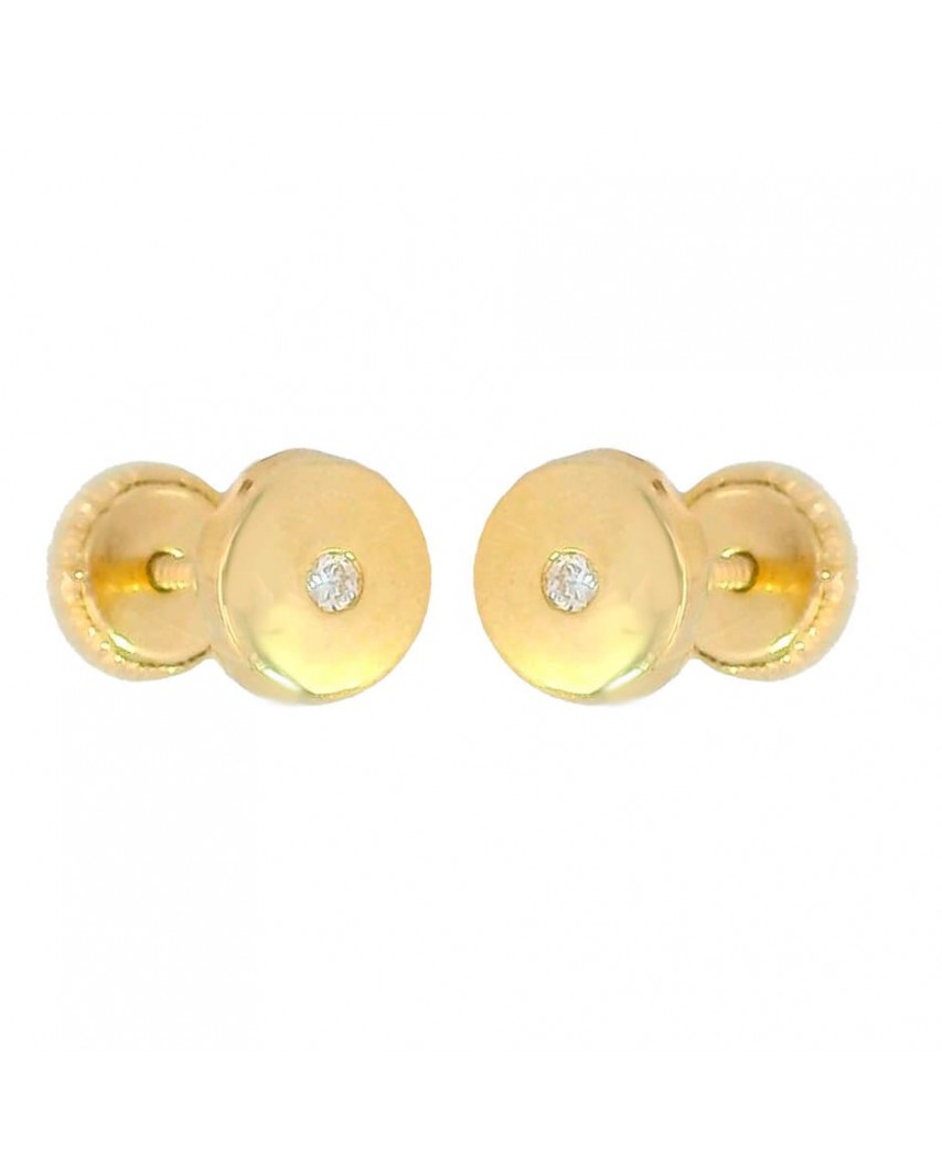 PENDIENTES REDONDOS BRILLANTES DE 1'3MM.