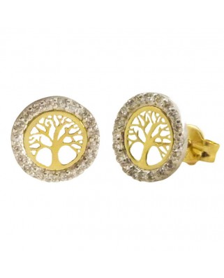 PENDIENTES ÁRBOL DE LA VIDA MICROENGASTE 8MM