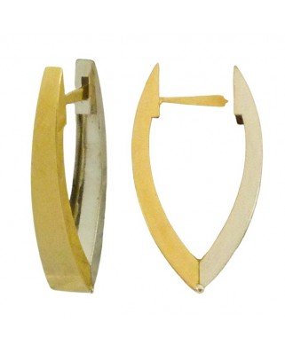 PENDIENTOS MEDIO ARO 21MM BICOLOR CATALAN