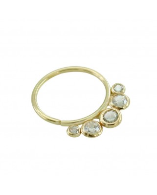 PIERCING OREJA Y NARIZ ARO CHATONES