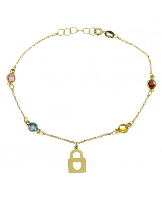 PULSERA BOCEL COLOR DE 4MM Y CANDADO