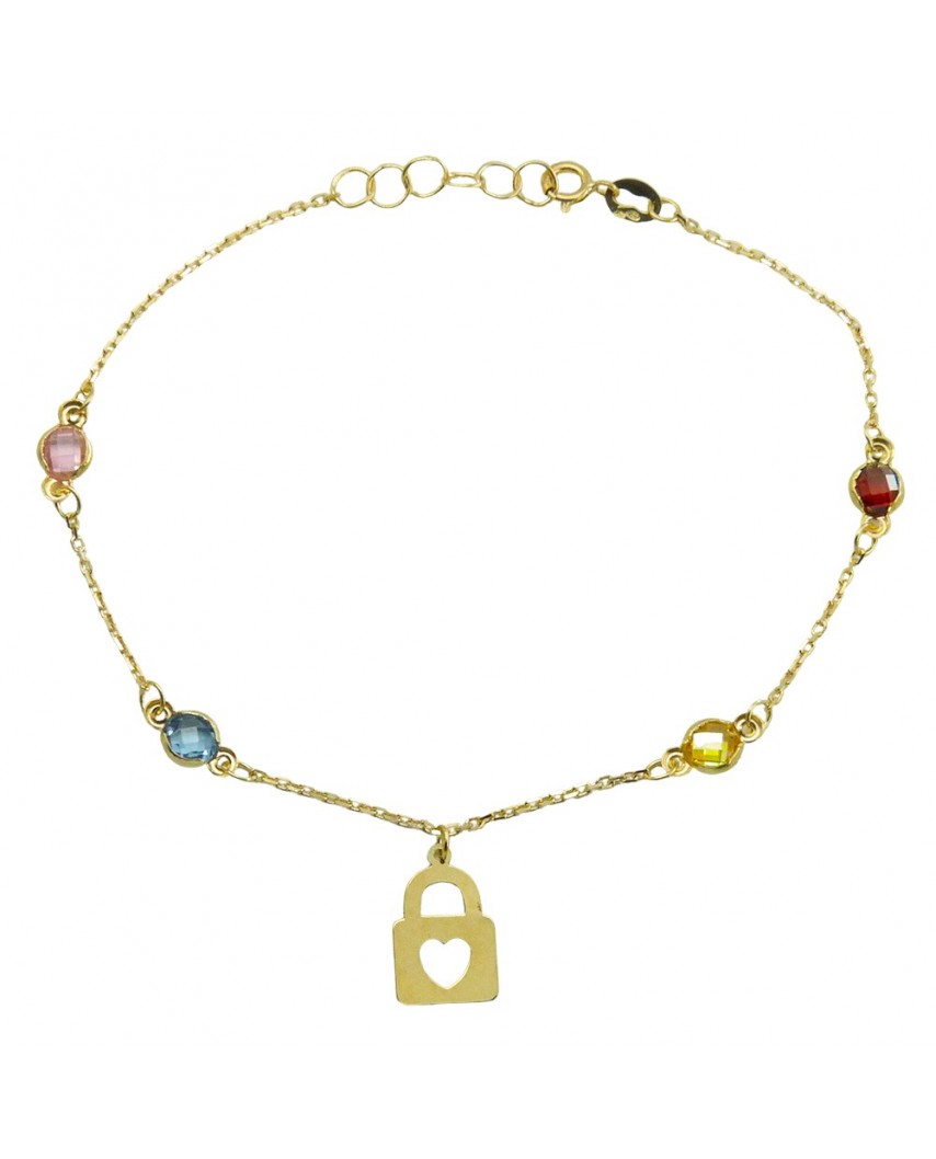 PULSERA BOCEL COLOR DE 4MM Y CANDADO