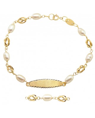 PULSERA COMUNION JAULA PERLA JAULA C/CHAPA