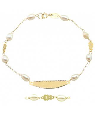 PULSERA COMUNION OSITOS PERLA C/CHAPA