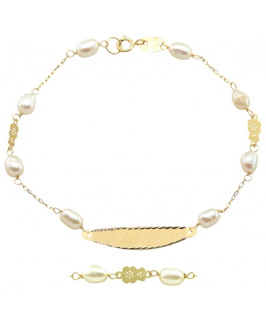 PULSERA COMUNION OSITOS PERLA C/CHAPA