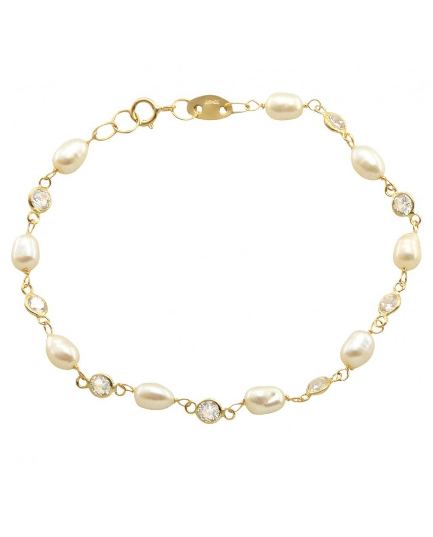 PULSERA COMUNION PERLA CINCONITA PERLA S/CHAPA