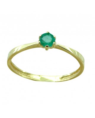 SOLITARIO 4MM ESMERALDA 0.25 CT OA