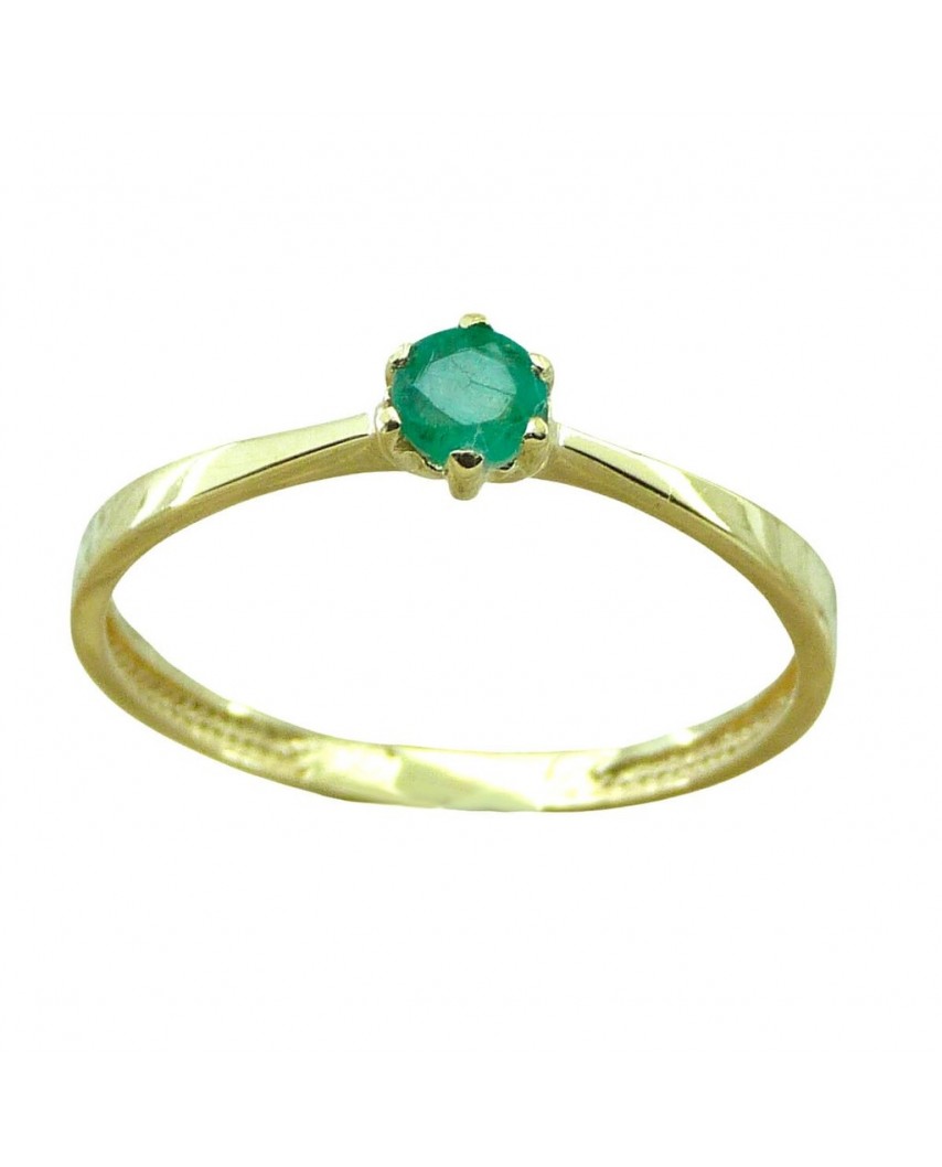 SOLITARIO 4MM ESMERALDA 0.25 CT OA