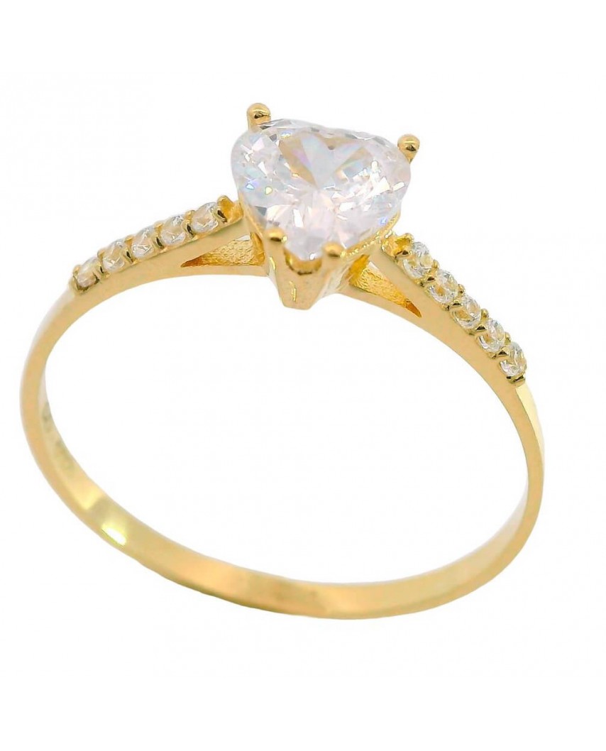 SOLITARIO CORAZON  4 GARRAS  PIEDRAS EN BRAZO