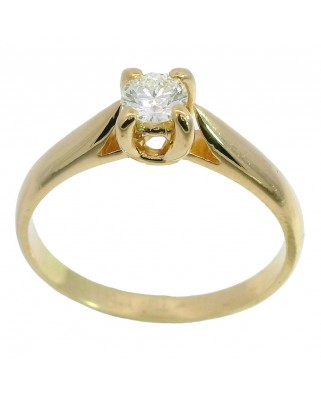 SOLITARIO ORO AMARILLO BRILLANTE  3.00MM VS-H 0.11 CT