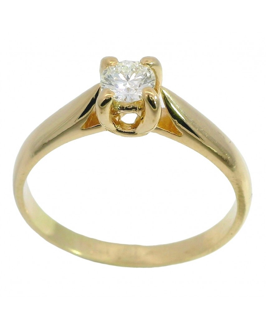SOLITARIO ORO AMARILLO BRILLANTE  3.00MM VS-H 0.11 CT