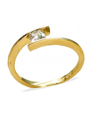 SOLITARIO ORO AMARILLO CON CIRCONITA.