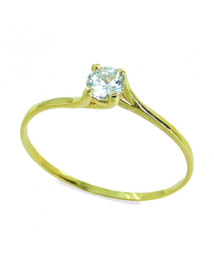 SOLITARIO ORO AMARILLO CON CIRCONITA.