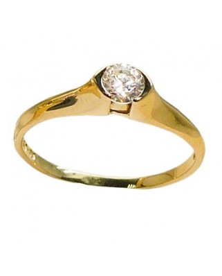 SOLITARIO ORO AMARILLO CON CIRCONITA.
