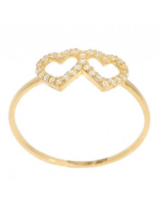 SORTIJA 2  CORAZON PIEDRAS