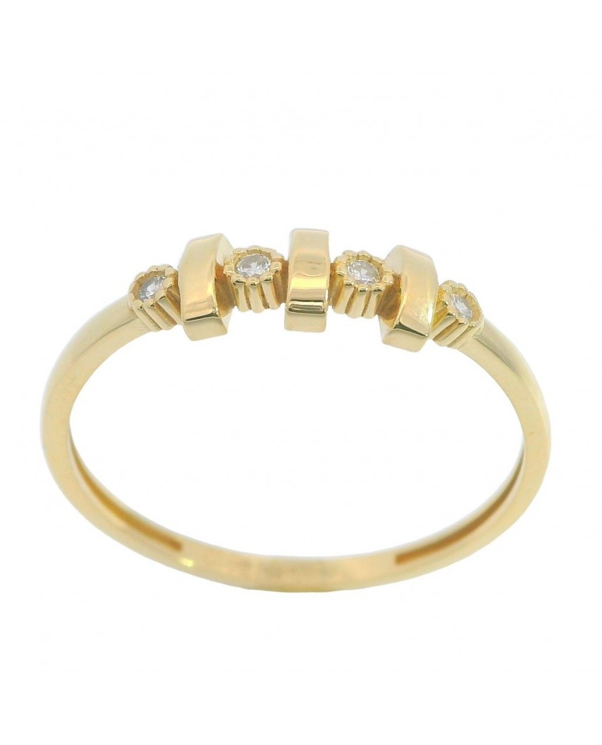 SORTIJA 4 PIEDRAS CON 3 SEPARADORES