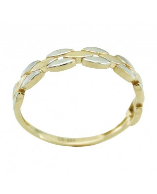 SORTIJA BICOLOR CABEZA DE 4MM.