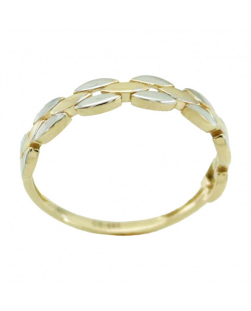 SORTIJA BICOLOR CABEZA DE 4MM.