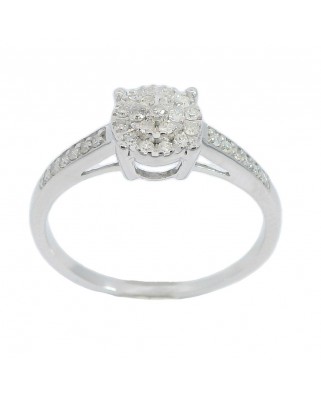 SORTIJA BRILLANTES PRINCESA 12/0.078CT +19/0.124 CT H-SI