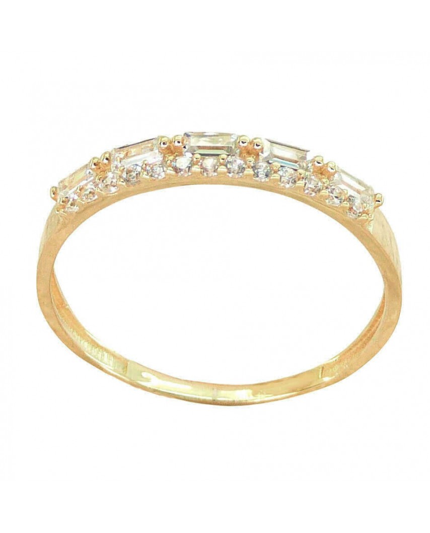 SORTIJA CIRCONITAS BAGUETTE Y REDONDAS.3MM DE ANCHO.