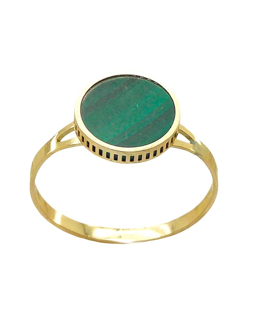 SORTIJA CIRCULO MALAQUITA 9MM