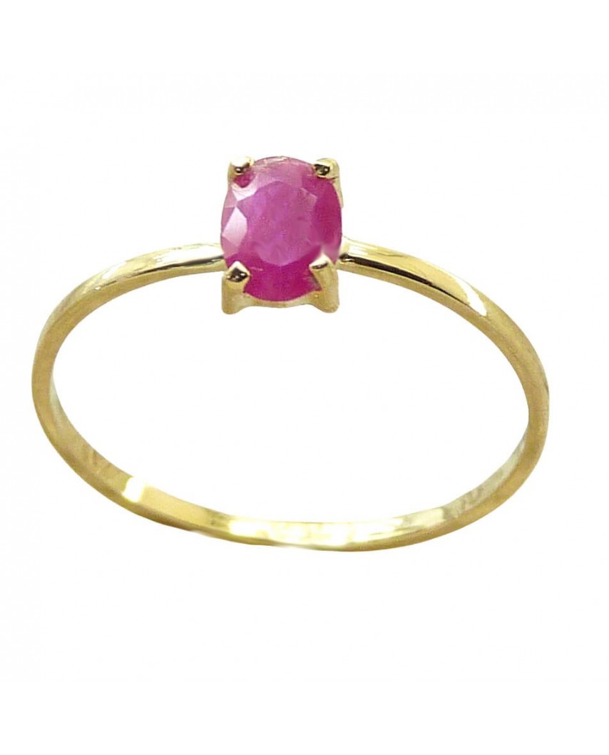 SORTIJA CON RUBÍ OVAL DE 6X4MM.0'48 CT