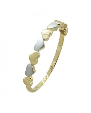 SORTIJA CORAZON BICOLOR FUNDIDA