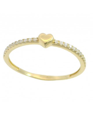 SORTIJA CORAZON PIEDRAS FUNDIDA