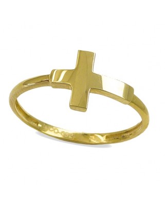 SORTIJA CRUZ INVERTIDA FUNDIDA