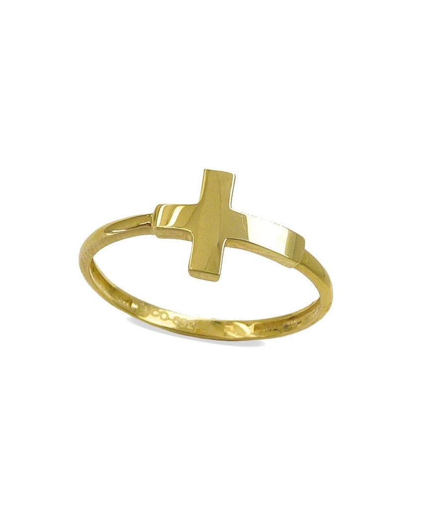 SORTIJA CRUZ INVERTIDA FUNDIDA