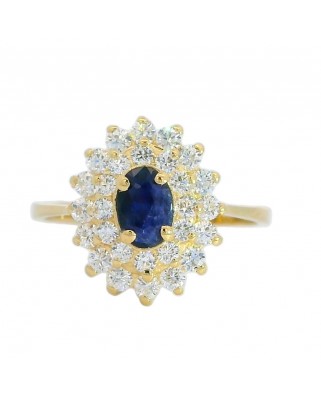 SORTIJA CUAJO 6*4 28 PIEDRAS ZAFIRO