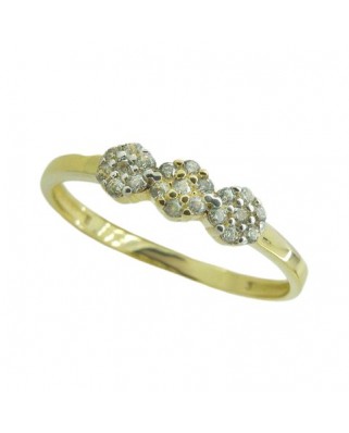 SORTIJA CUAJOS PIEDRA BICOLOR FUNDIDA