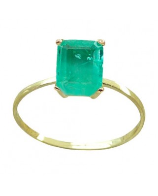 SORTIJA CUARZO COLOR ESMERALDA DE 8x6MM.