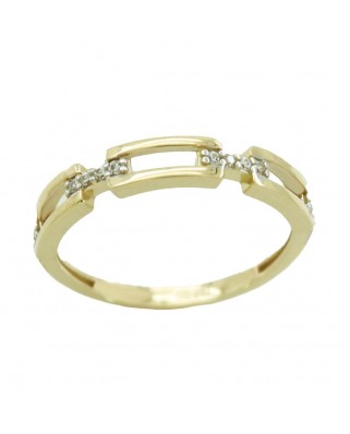 SORTIJA ESLABONES CON CIRCONITAS