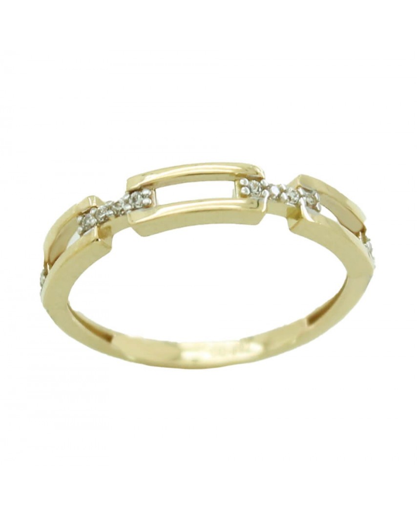 SORTIJA ESLABONES CON CIRCONITAS