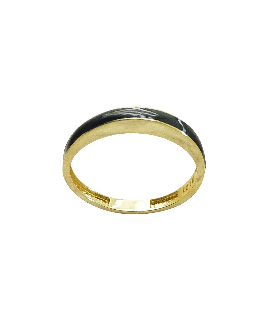 SORTIJA ESMALTE NEGRO.