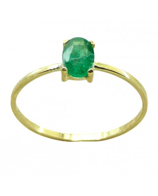 SORTIJA ESMERALDA OVAL DE 6x4MM 0.53 CT